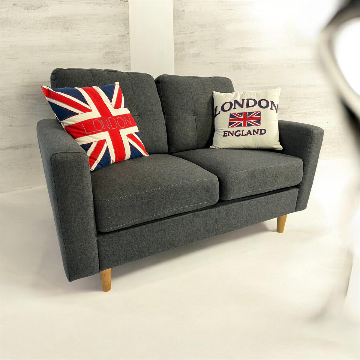 Water Front 2 Seat Sofa Charcoal