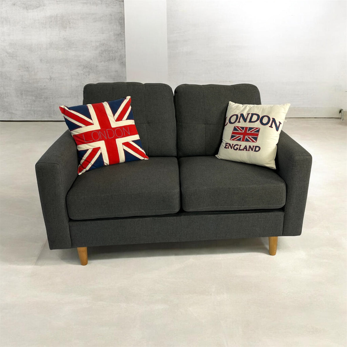 Water Front 2 Seat Sofa Charcoal