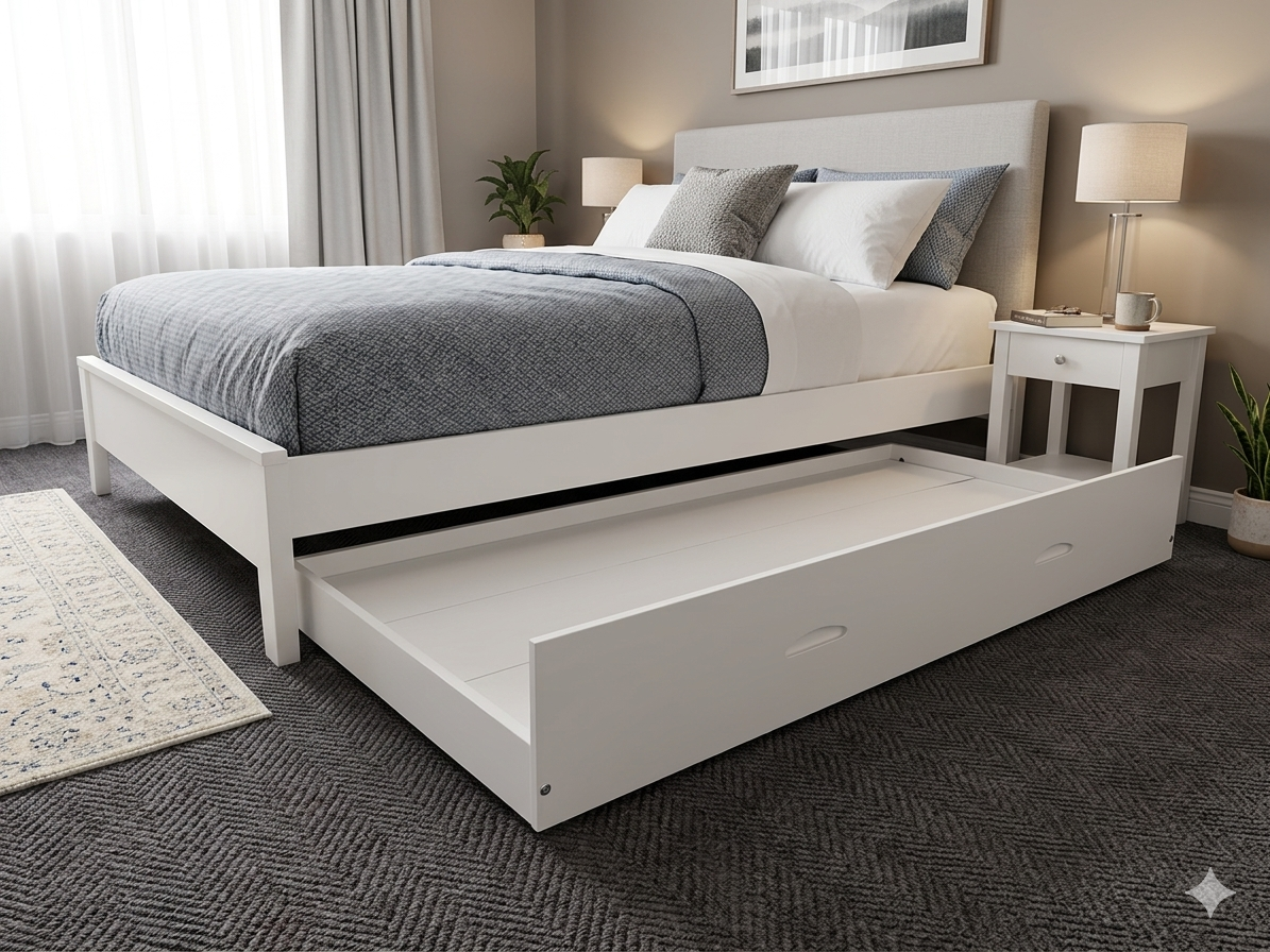 Cameron Single Trundle  White