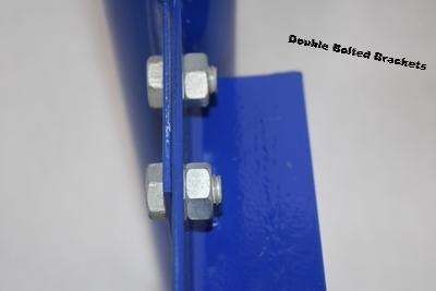 Double bolted on each corner