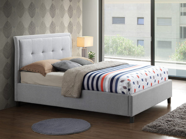 Laver Queen Upholstered Bed Frame Silver Grey