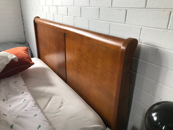 Shelby Queen Sleigh Walnut Bed Frame