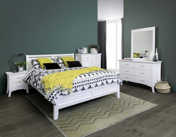 Soho Double White Timber Frame